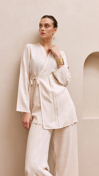 tyra woman linen set oatmeal 2