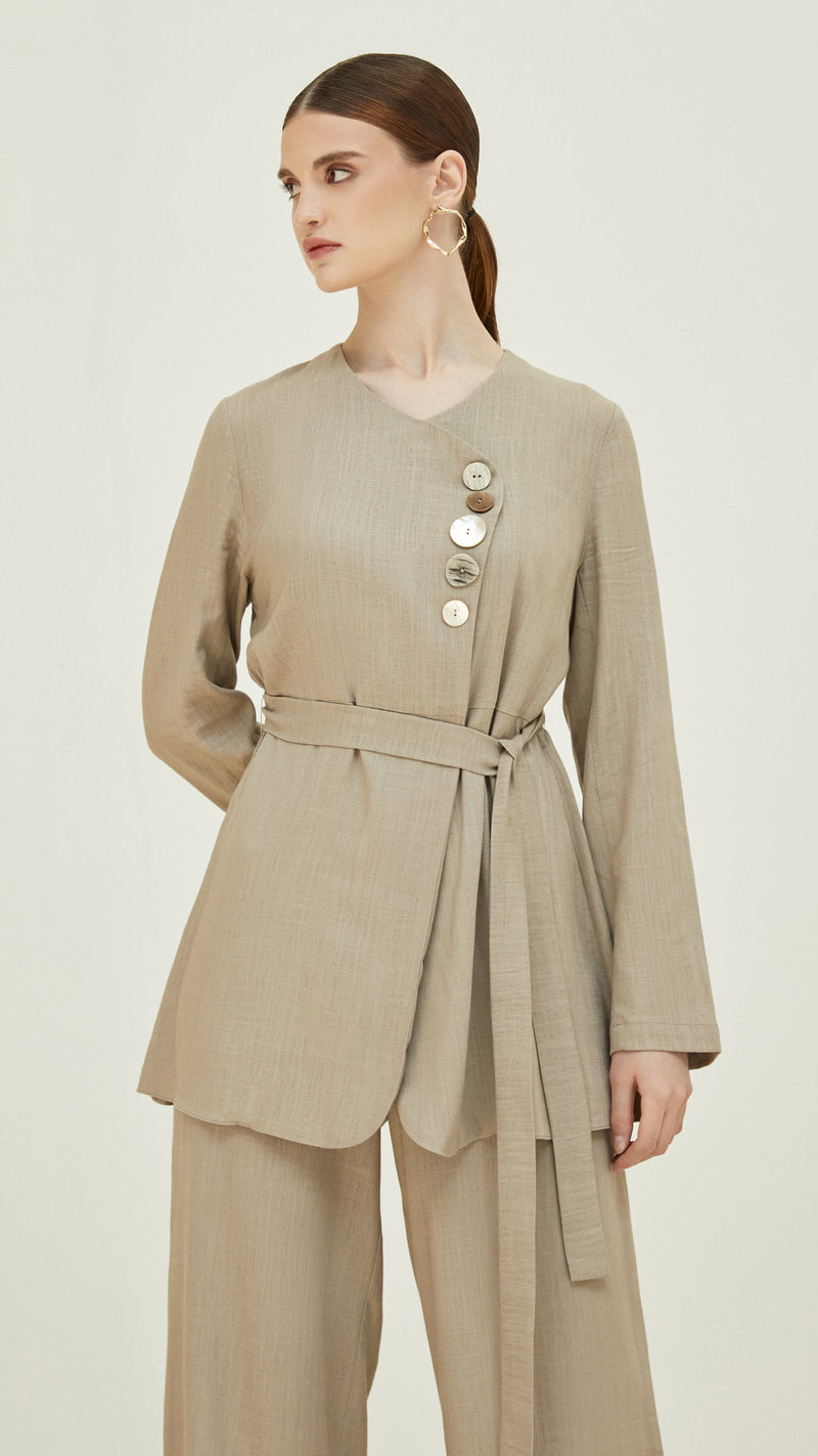 yvonne woman linen set grey 1