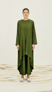 alice woman linen set green