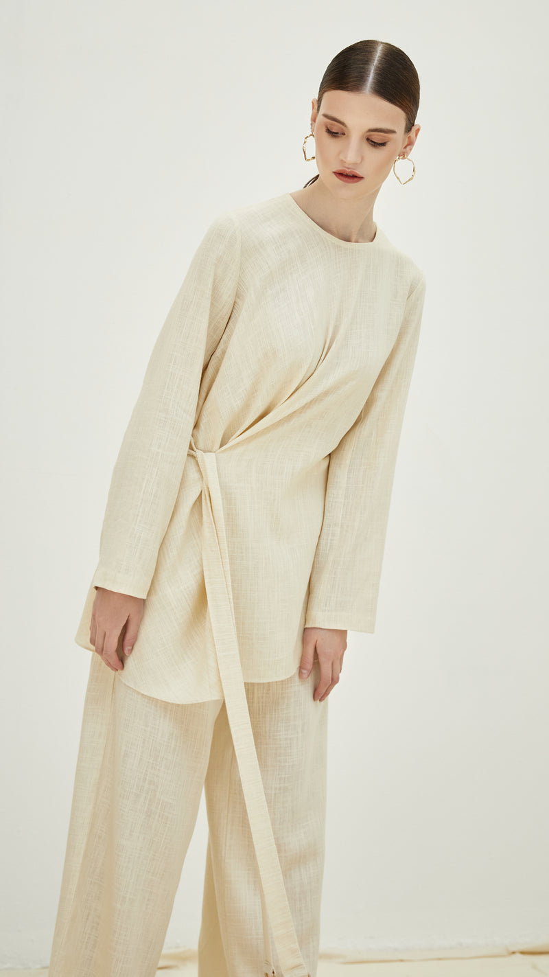 adelyn woman linen set oatmeal 2