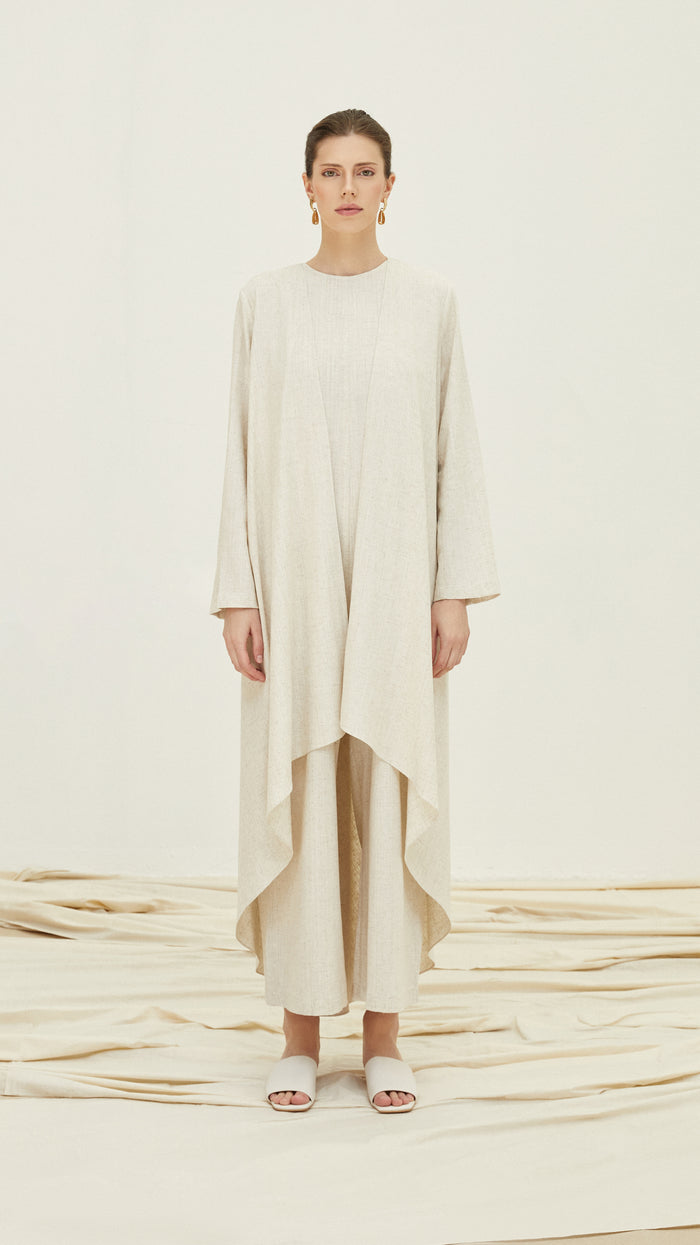 alice woman linen set oatmeal