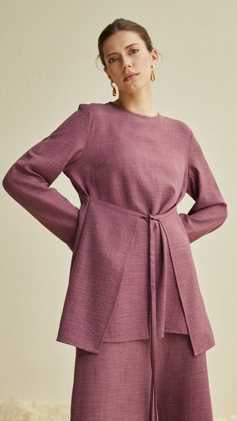 jordyn woman linen set purple 2