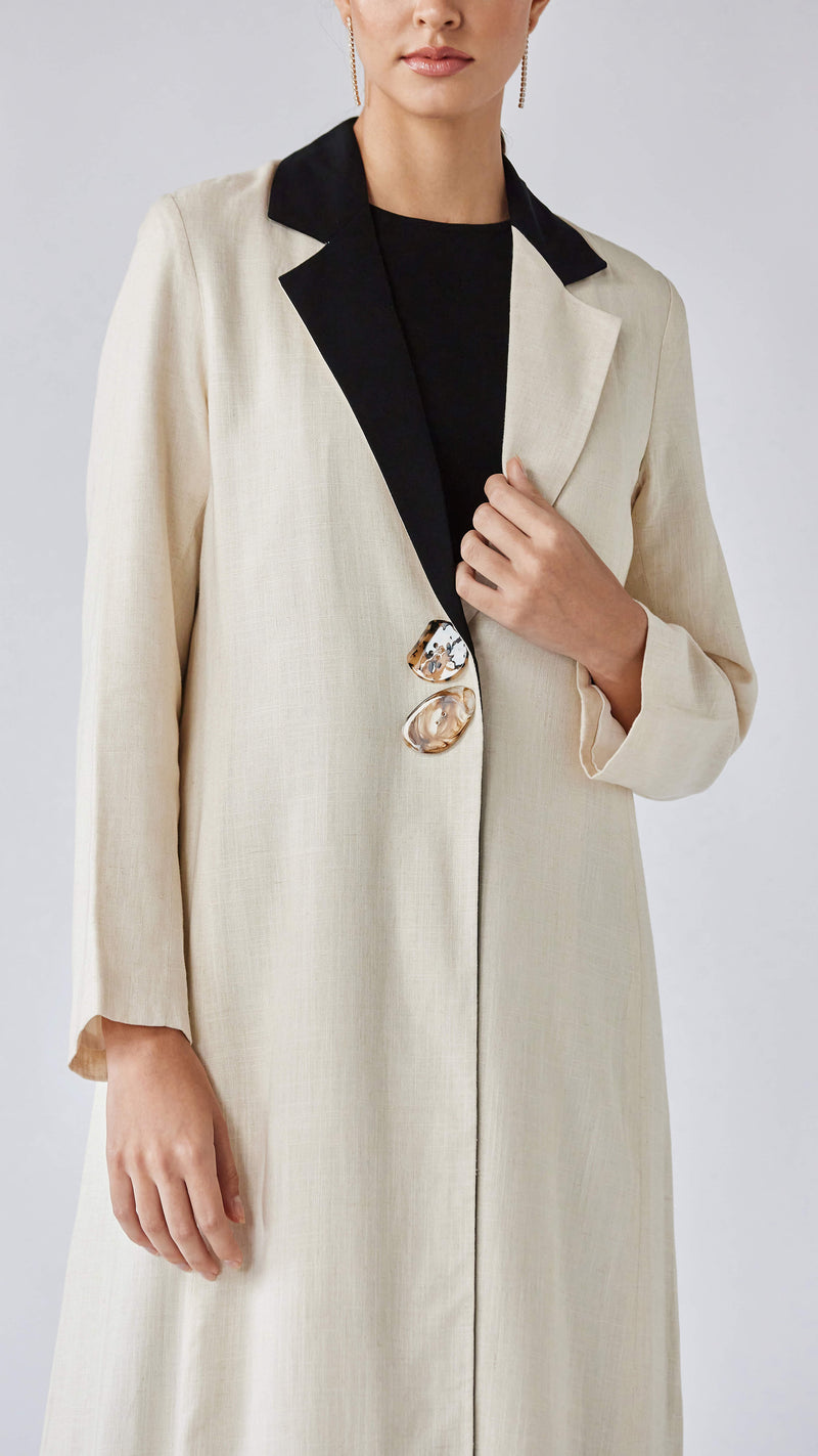 COLLAR BLOCK ABAYA