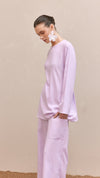 mika woman linen set pink 2