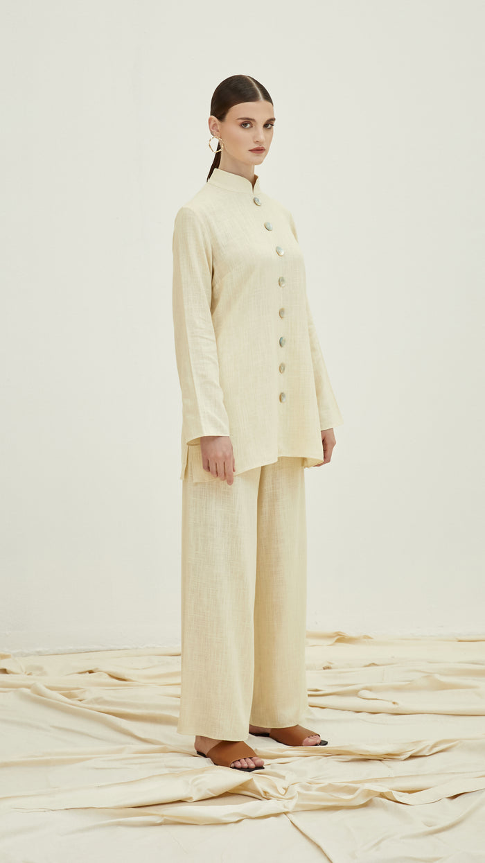 cordelia woman linen set off white 1